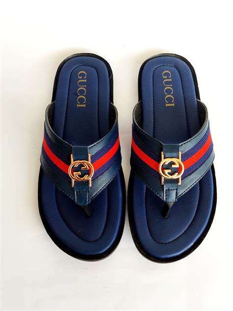 gucci slippers blue